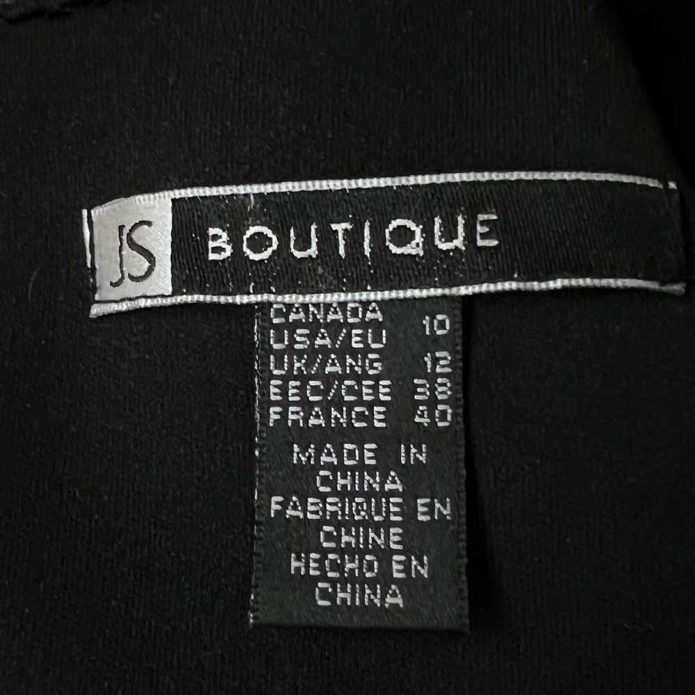 JS Boutique Sequin Beaded Keyhole Halter Black Chiffon Cocktail Dress Si… - Picture 8 of 8